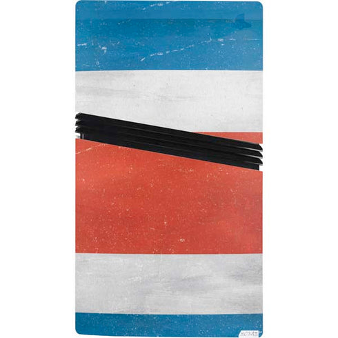 Costa Rican Flag Distressed PS5 Pro Console Skin
